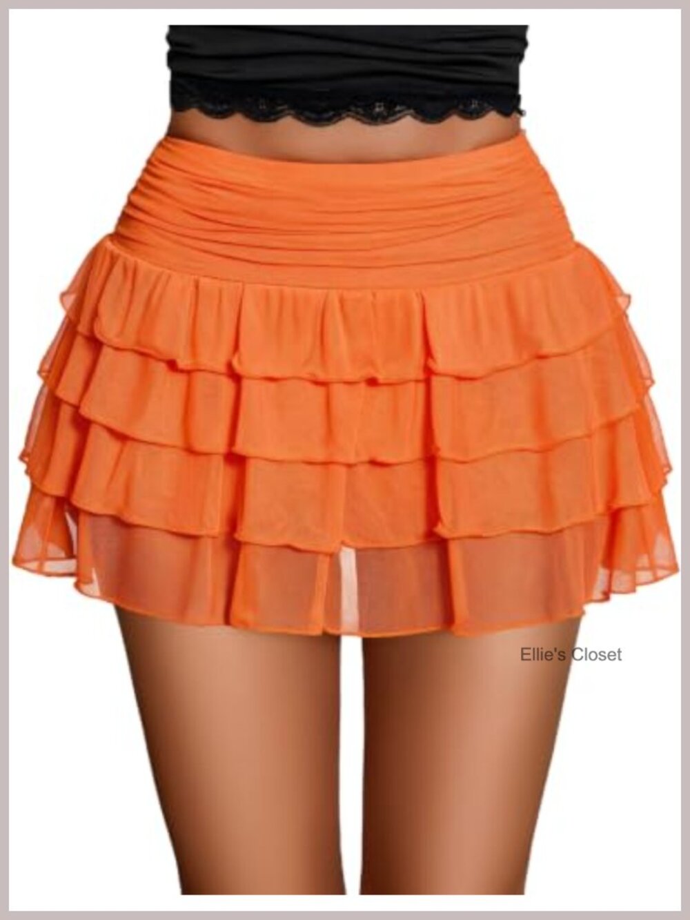 Avidlove Women Mesh Flowy Tiered Mini Skirt Ruffle A-Line Y2k